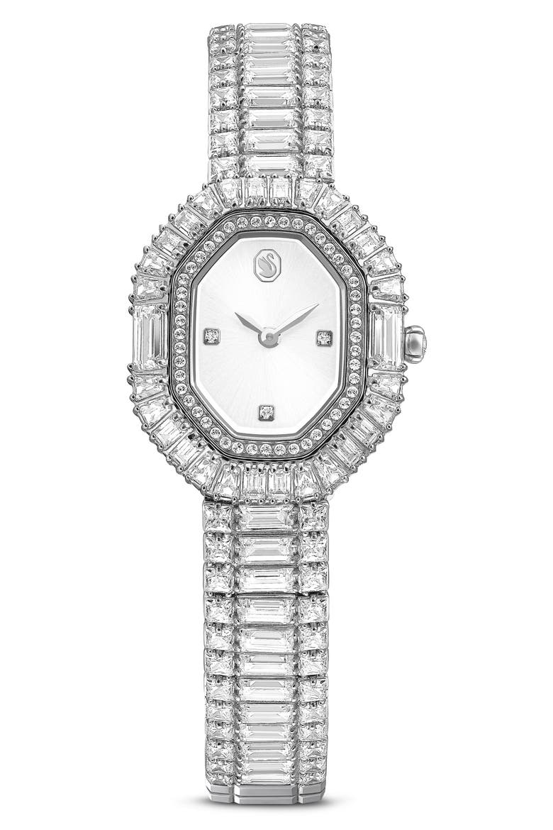 Matrix Octagon Bracelet Watch, 28.58mm x 22.23mm, Main, color, SILVER