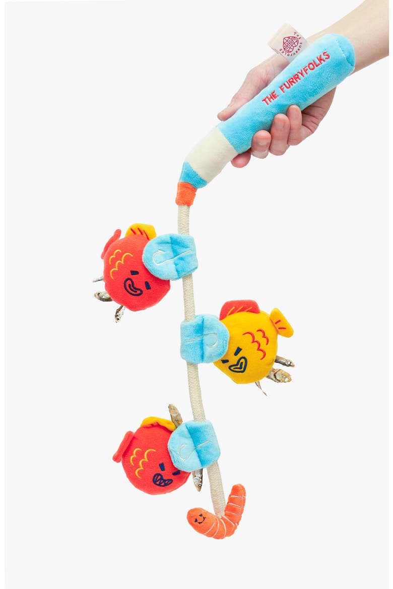 Fishing Nosework & Tug Toy, Alternate, color, AQUA