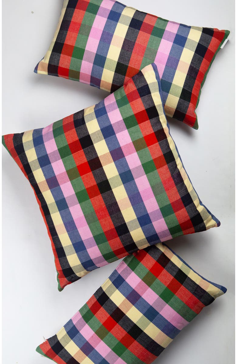 Archive New York Handwoven Marta Cotton Throw Pillow, Alternate, color, Red