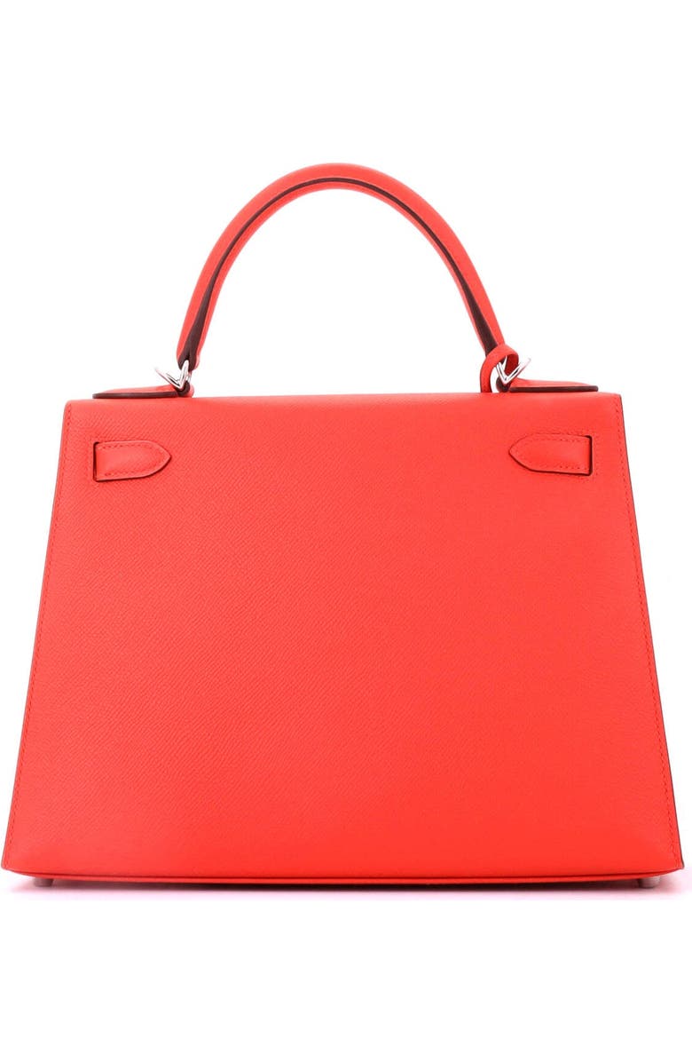 Pre-Owned Hermes Kelly Handbag Orange Epsom with Palladium Hardware 28, Alternate, color, Capucine