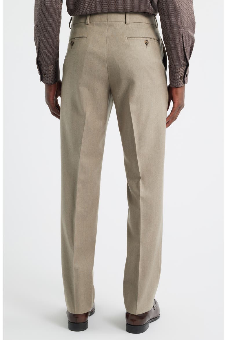 Wool & Cashmere Flannel Dress Pants, Alternate, color, DARK TAN