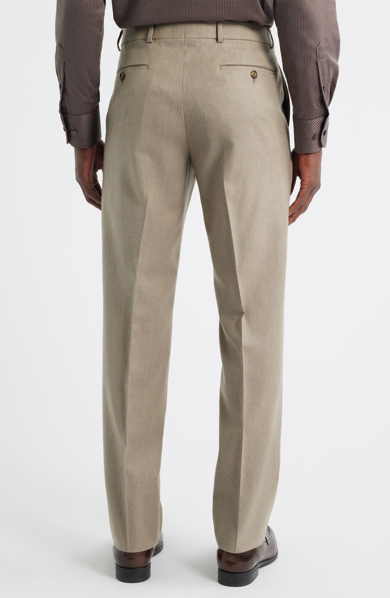 Berle Wool & Cashmere Flannel Dress Pants, Alternate, color, Dark Tan