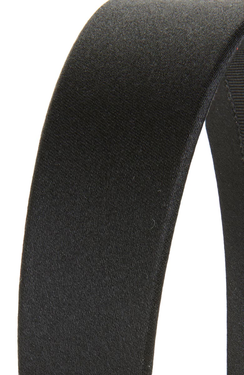 Jennifer Behr Lydia Satin Headband, Alternate, color, Black