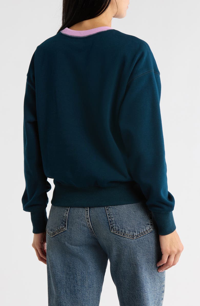 FRNCH Isadora Sweatshirt, Alternate, color, Bleu Canard