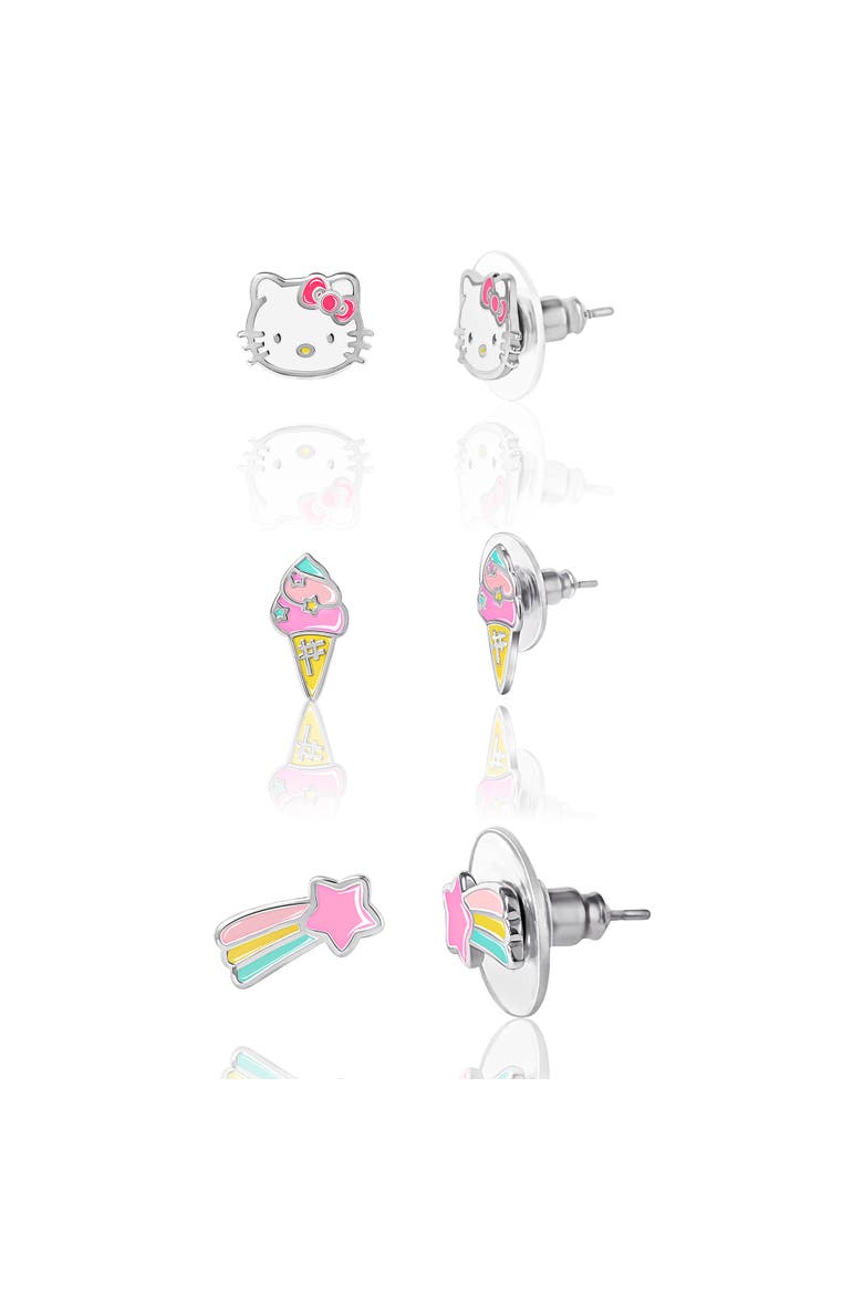 Ice Cream Stud Earrings, 3 Sets, Main, color, Multicolor