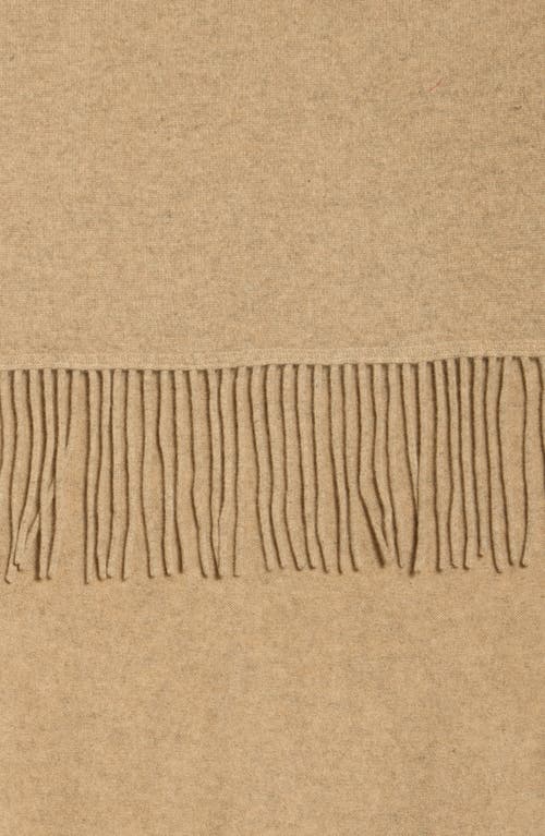 Portolano Solid Cashmere Wrap In Brown