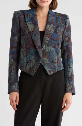 L'AGENCE Lila Peak Lapel Boxy Crop Blazer