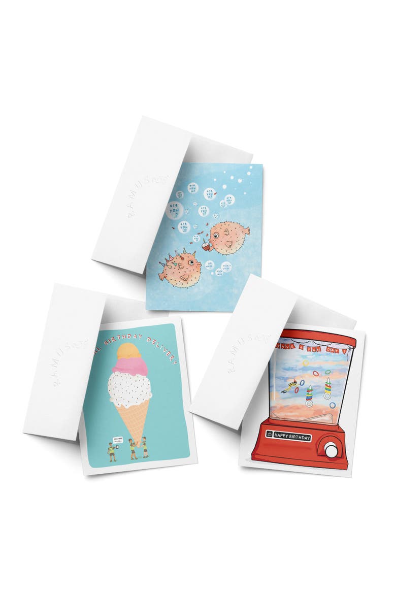 Birthday Greeting Card Pack Sets (3 ct, Assorted) Are You 1, Are You 2... Ice Cream Birthday Delivery, Scooba Hoops, Main, color, Multi-Pack