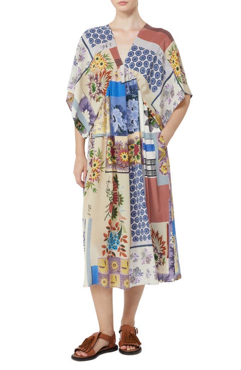 Nome Print Silk Dress