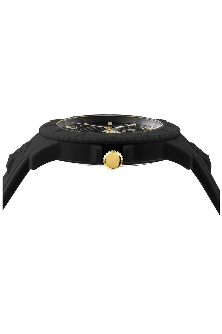 Women's Tokyo Pink Dial Silicone Strap Sport Watch, 42mm, Alternate, color, BLACK