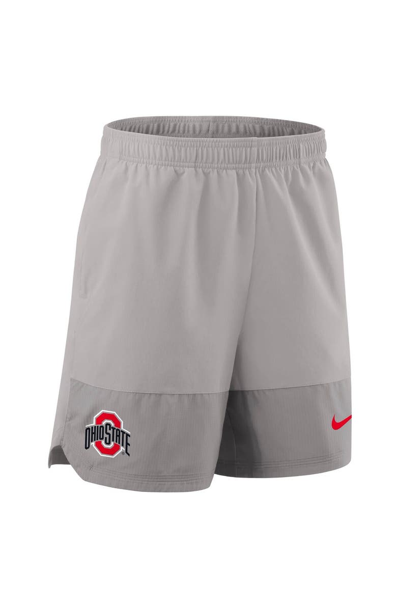 Nike Men's Nike Gray Ohio State Buckeyes 2025 Sideline Dri-FIT Shorts, Alternate, color, Gray