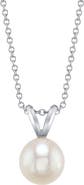 The Pearl Source 14K Gold Freshwater Pearl Classic Pendant