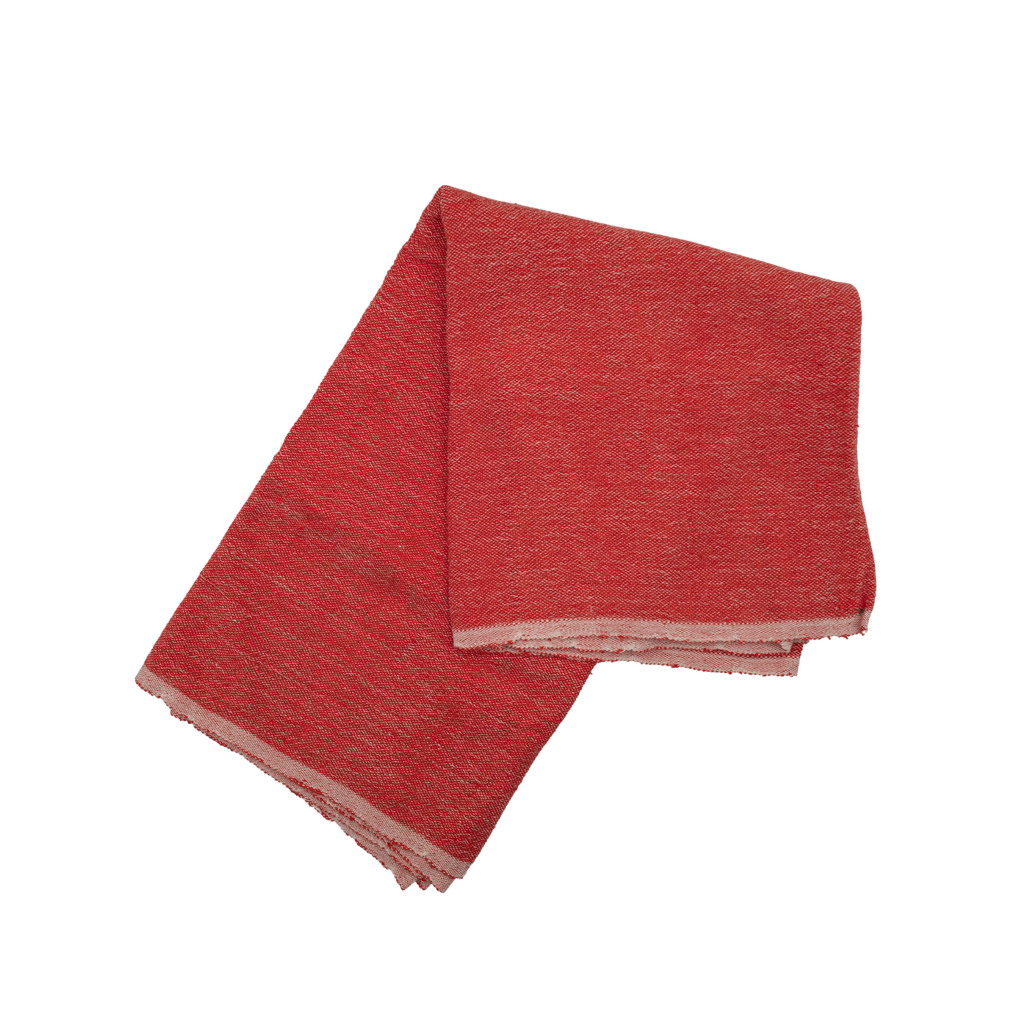 Kd Weave Towel In Red
