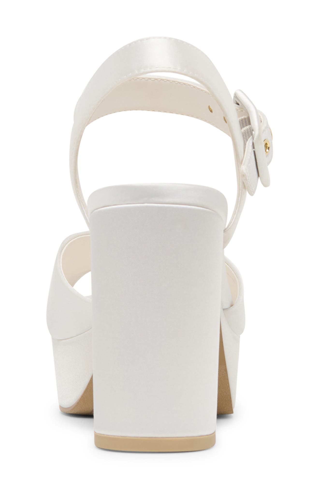 Dolce Vita Ciara Platform Ankle Strap Sandal, Alternate, color, White Satin