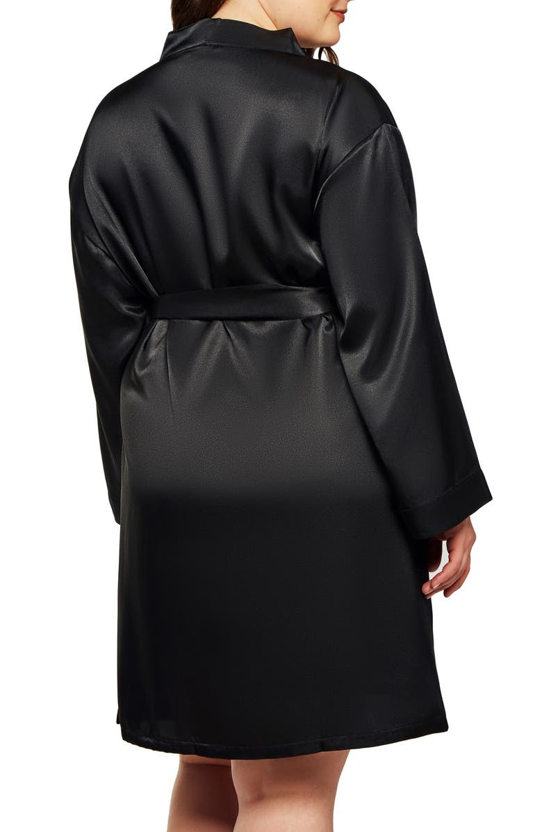 iCollection Long Sleeve Satin Robe, Alternate, color, 