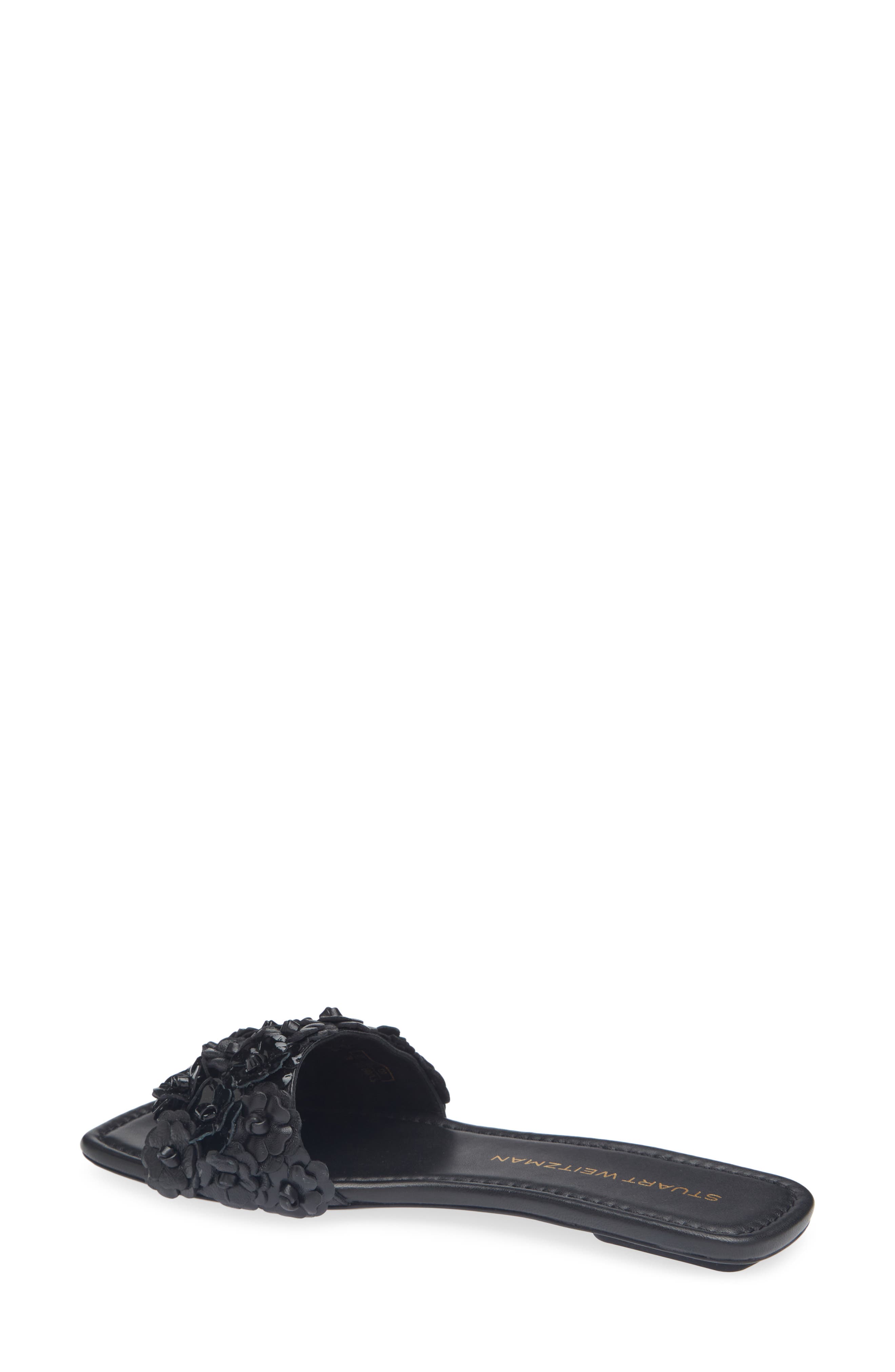 Stuart Weitzman Meadow Slide Sandal, Alternate, color, Black