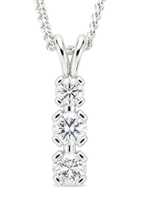 Cubic Zirconia Drop Pendant Necklace