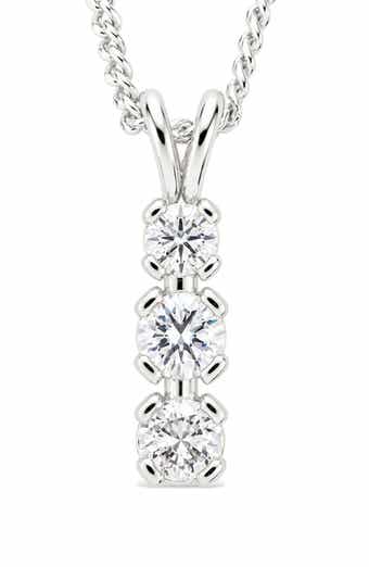 Cubic Zirconia Drop Pendant Necklace