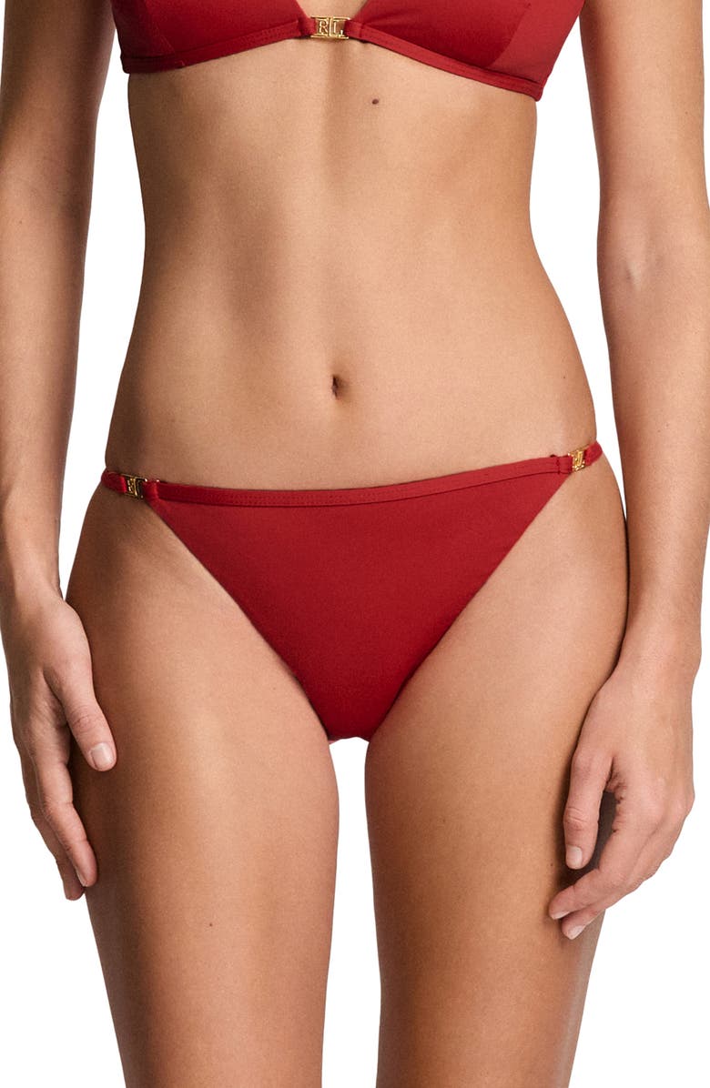 Lauren Ralph Lauren Logo Bikini Bottoms, Main, color, 