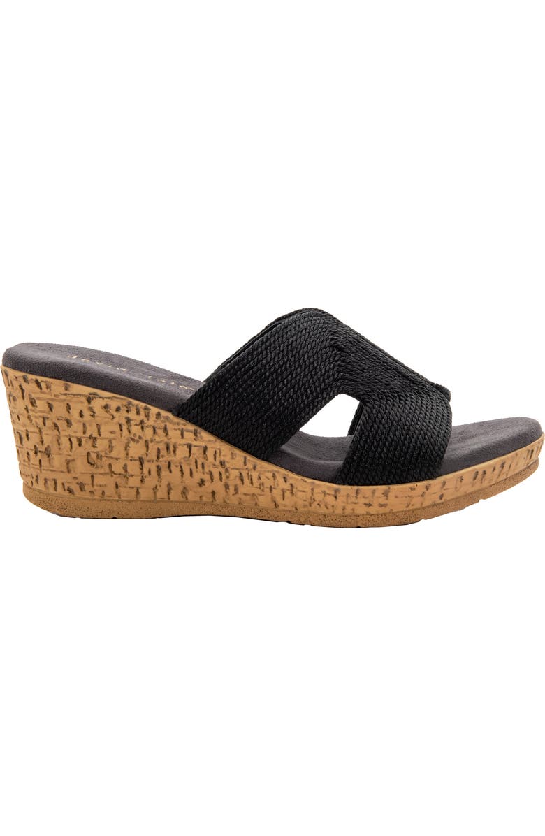 David Tate Vibe Wedge Slide Sandal, Alternate, color, Black