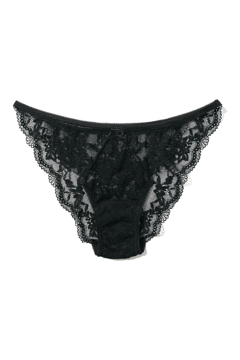 x Lexi Wood Stephanie Tanga Lace Panties, Alternate, color, BLACK