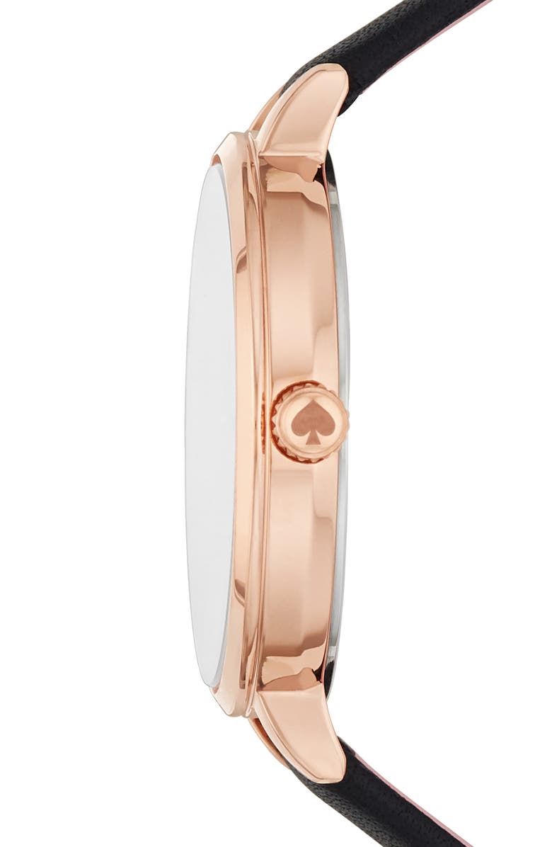 Kate Spade New York metro leather strap watch, 34mm, Alternate, color, 
