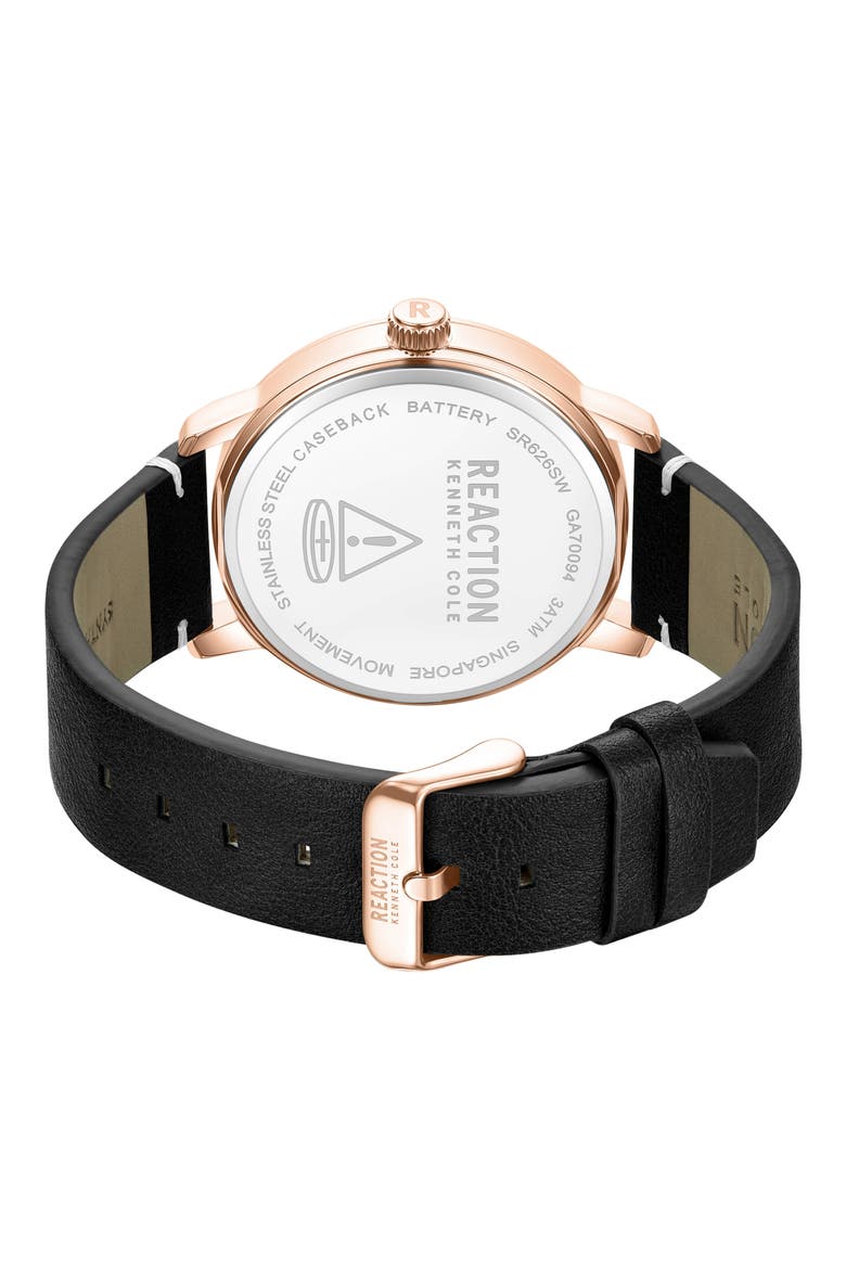 Classic Black Strap Watch, 44mm, Alternate, color, BLACK