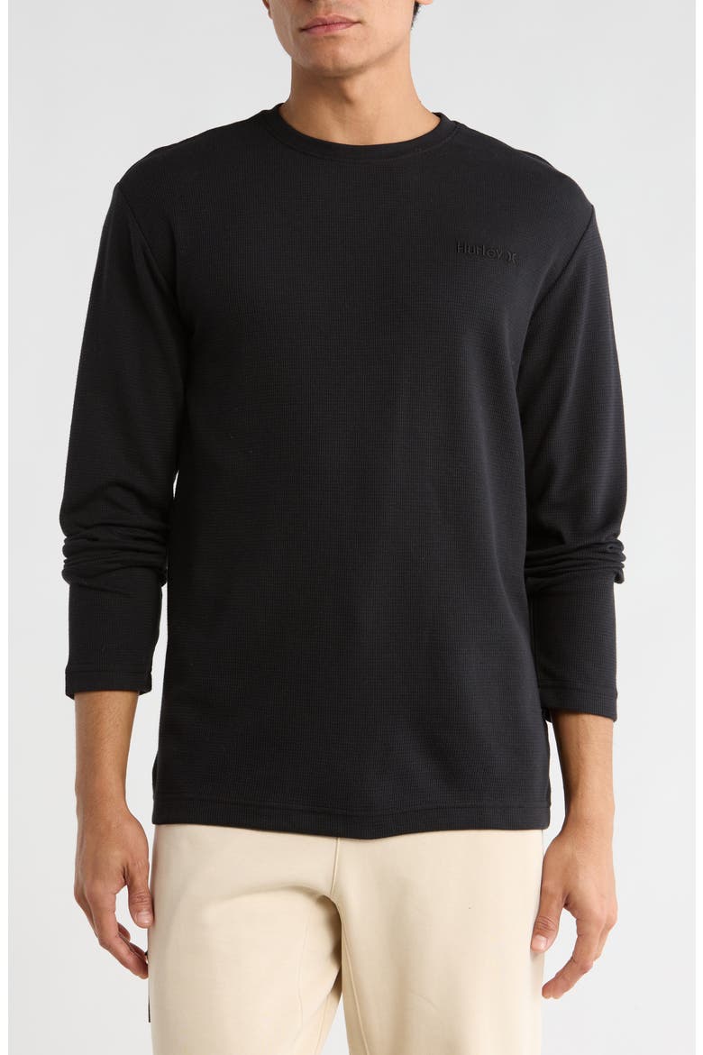 Textured Thermal Sweater, Main, color, BLACK