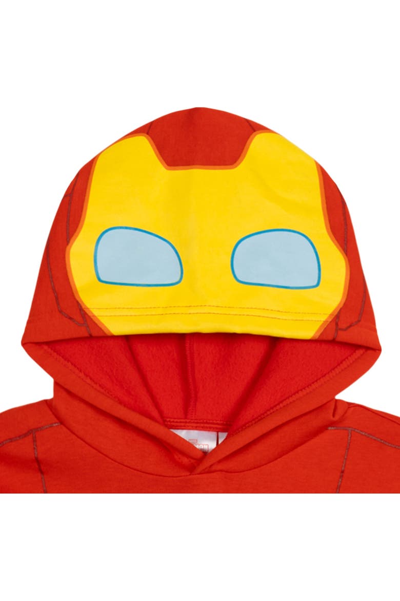 Iron Man and His Awesome Friends Fleece Hoodie and Pants Set, Alternate, color, Iron Man Red Yellow