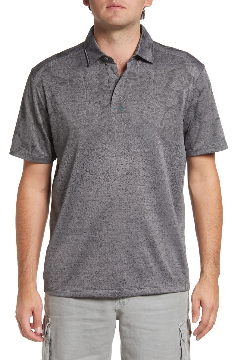 Tommy Bahama Palm Coast Tropic Fade Polo, Main, color, Onyx