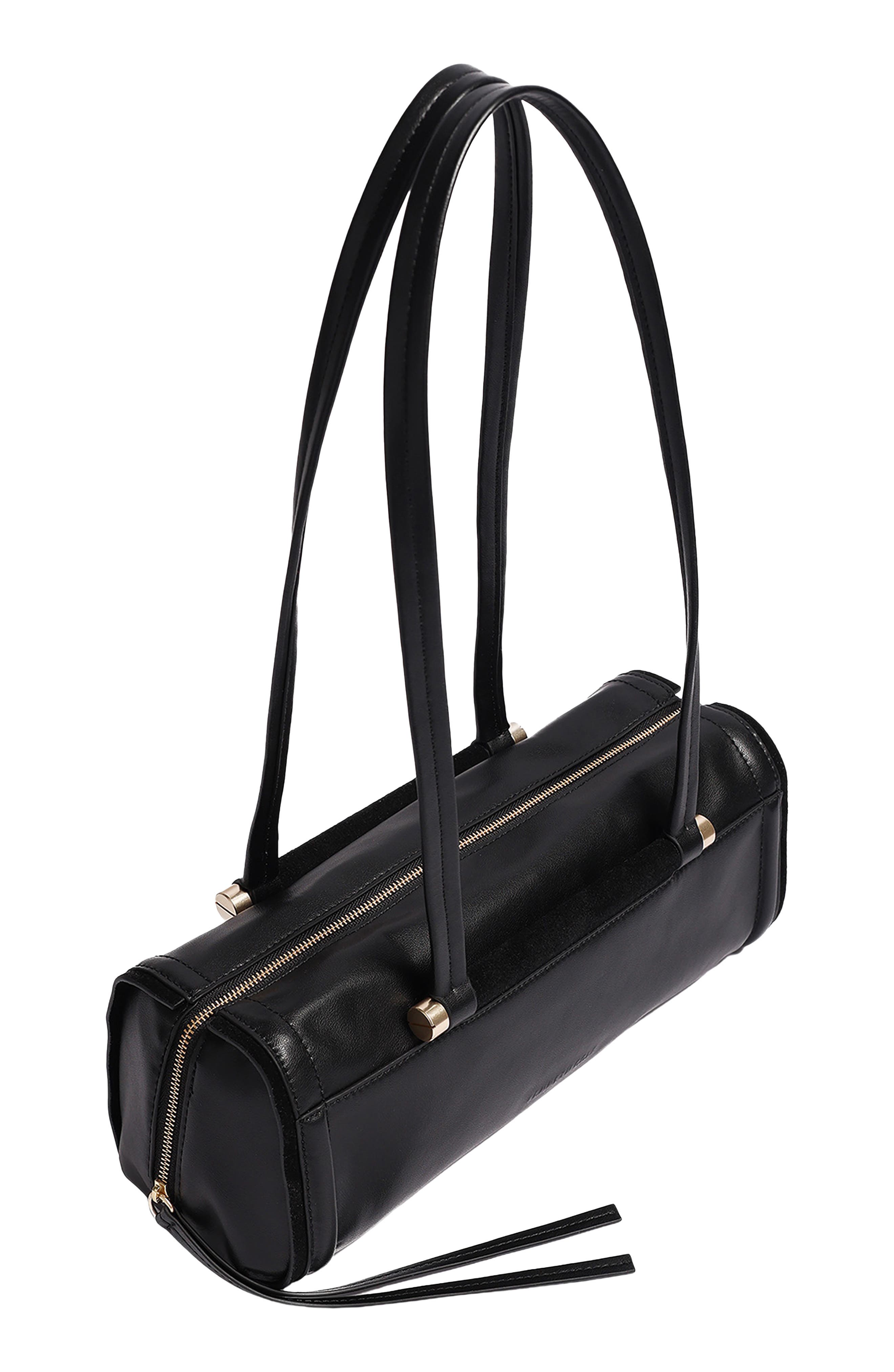 Highline Leather Shoulder Bag, Alternate, color, BLACK