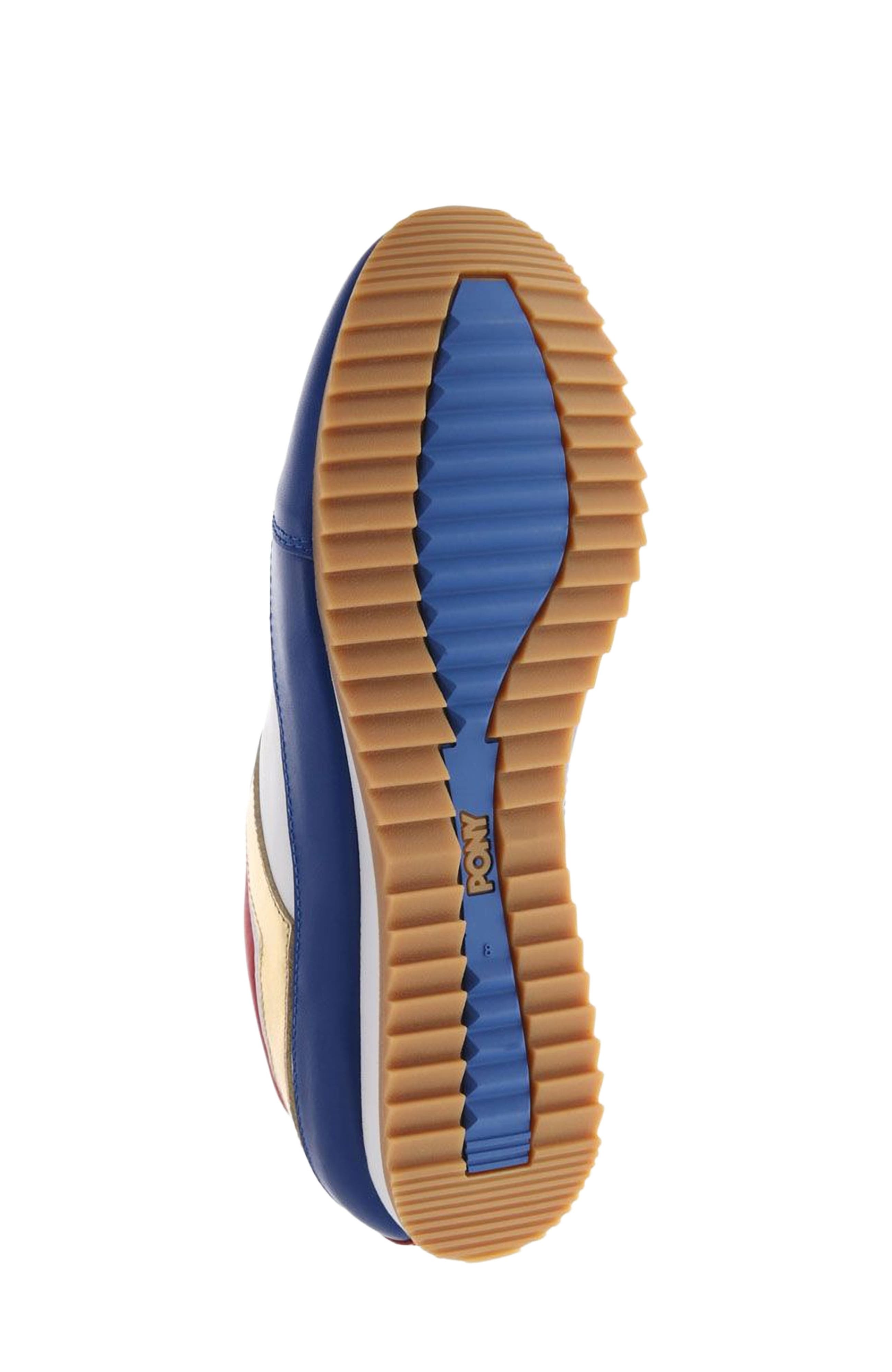 PONY Racer Lux Sneakers, Alternate, color, White/Blue/Red