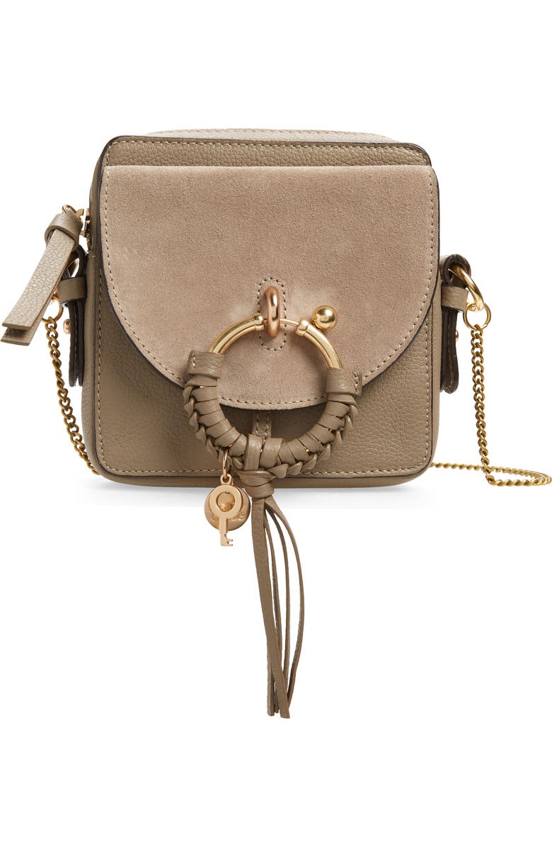 See by Chloé Small Joan Suede & Leather Crossbody Bag, Main, color,