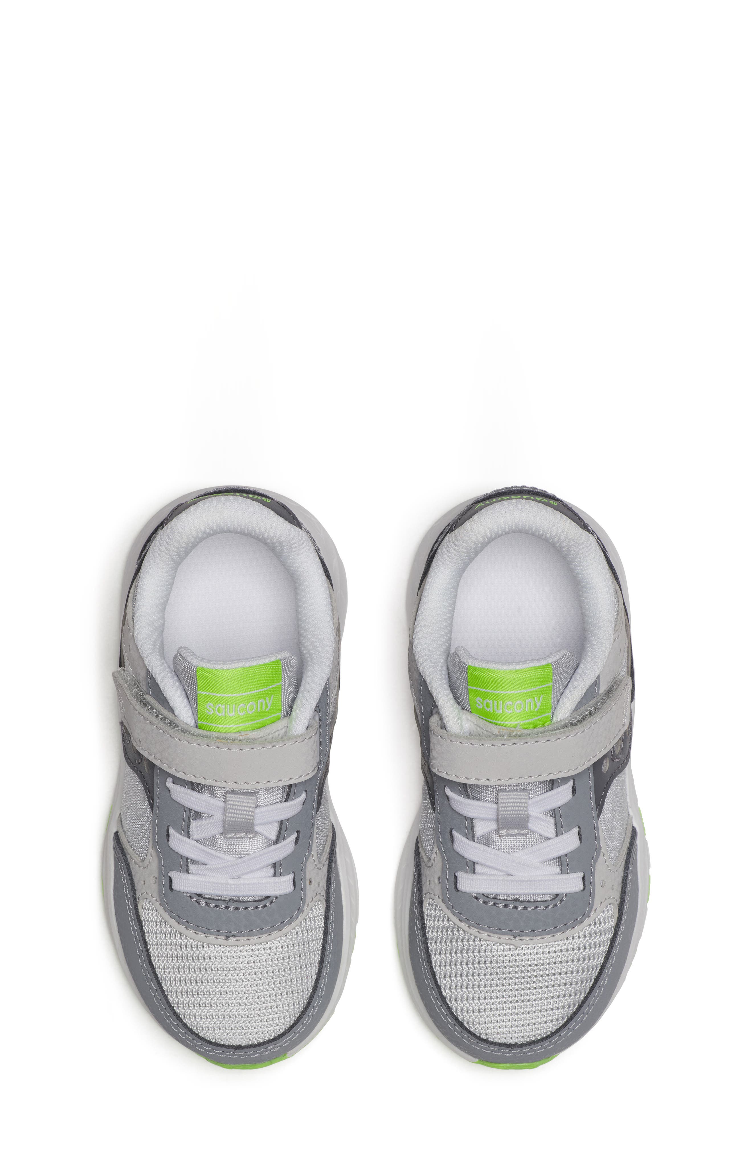 Saucony Kids' Eclipse Sneaker, Alternate, color, White/ Grey/ Lime