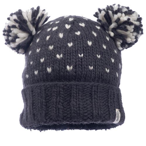 Nirvanna Designs Double Pom Kira Hat In Charcoal