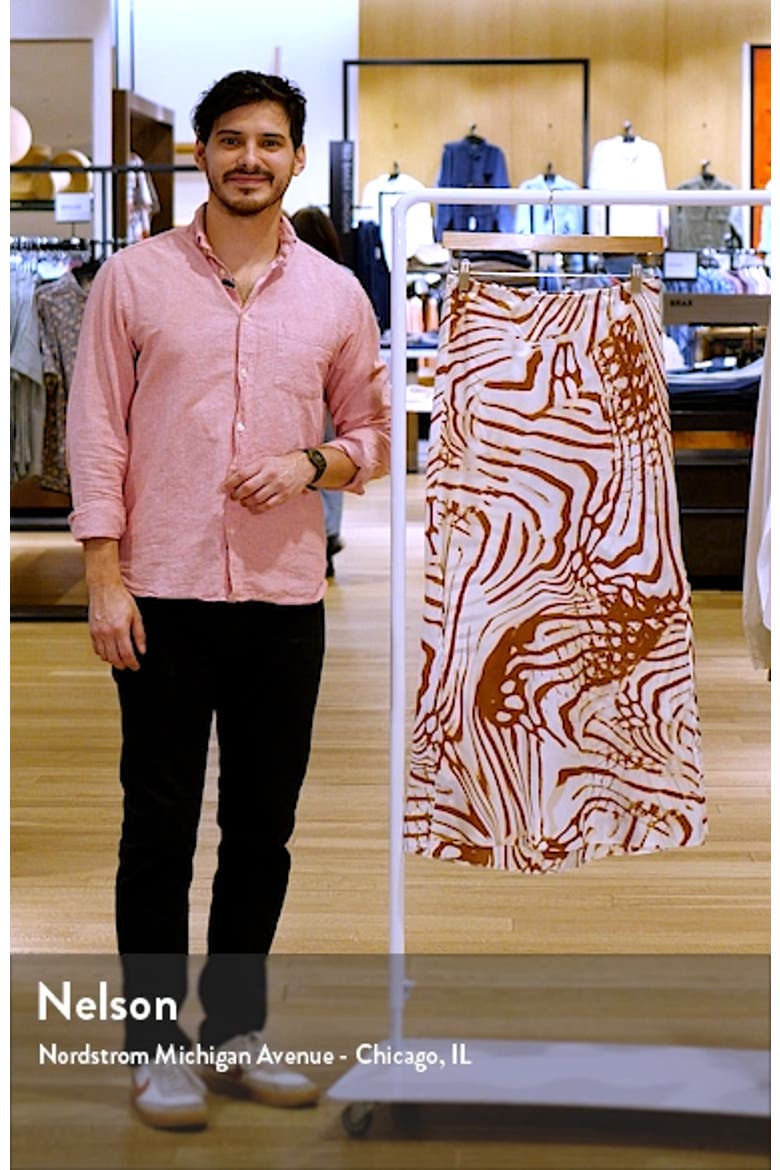 Abstract Print Bias Cut Midi Skirt video