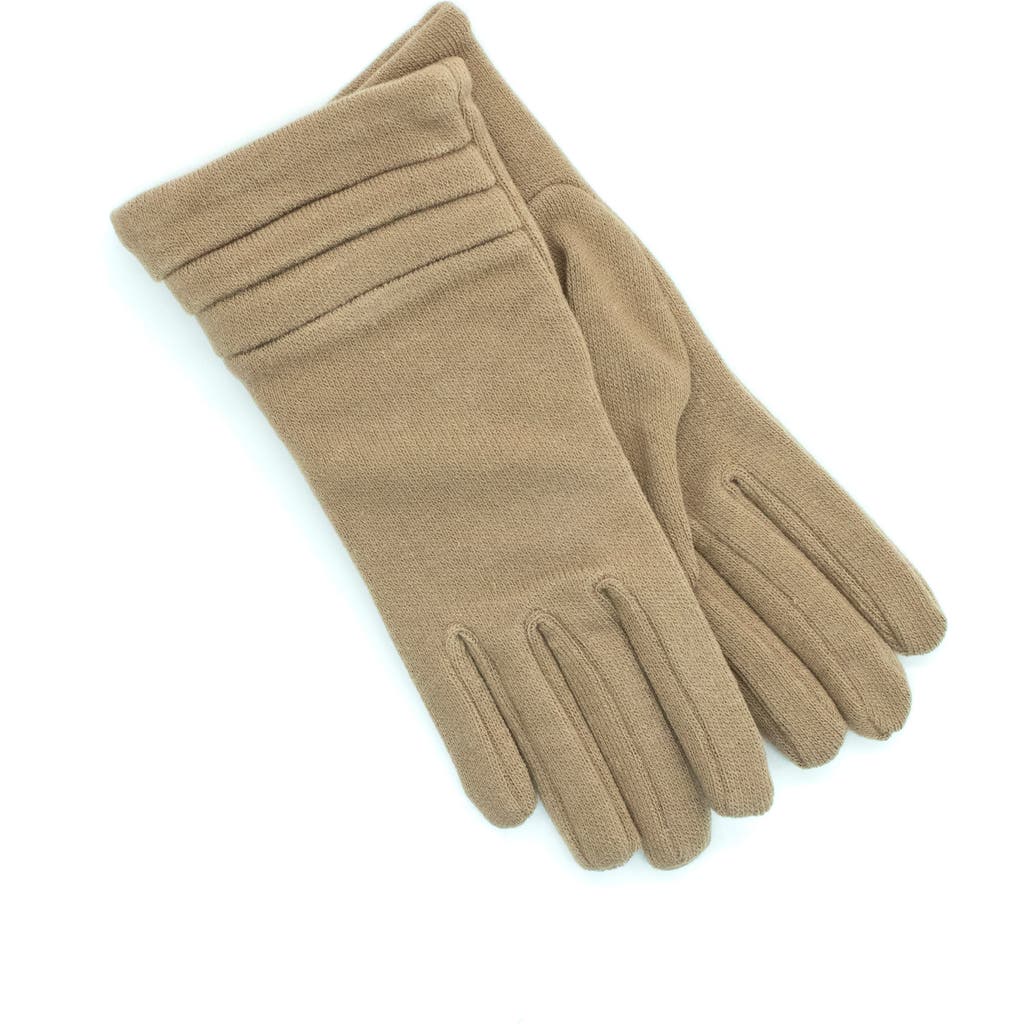 Portolano Ruched Gloves In Brown