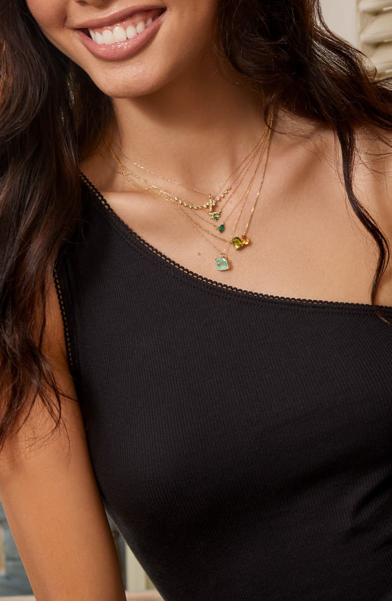 Bony Levy 14K Gold Agate & Peridot Pendant Necklace, Alternate, color, 