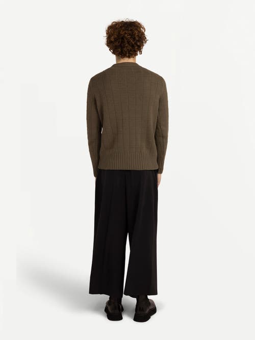 Gobi Mongolian Cashmere Square-patterned Cashmere Sweater In Brown