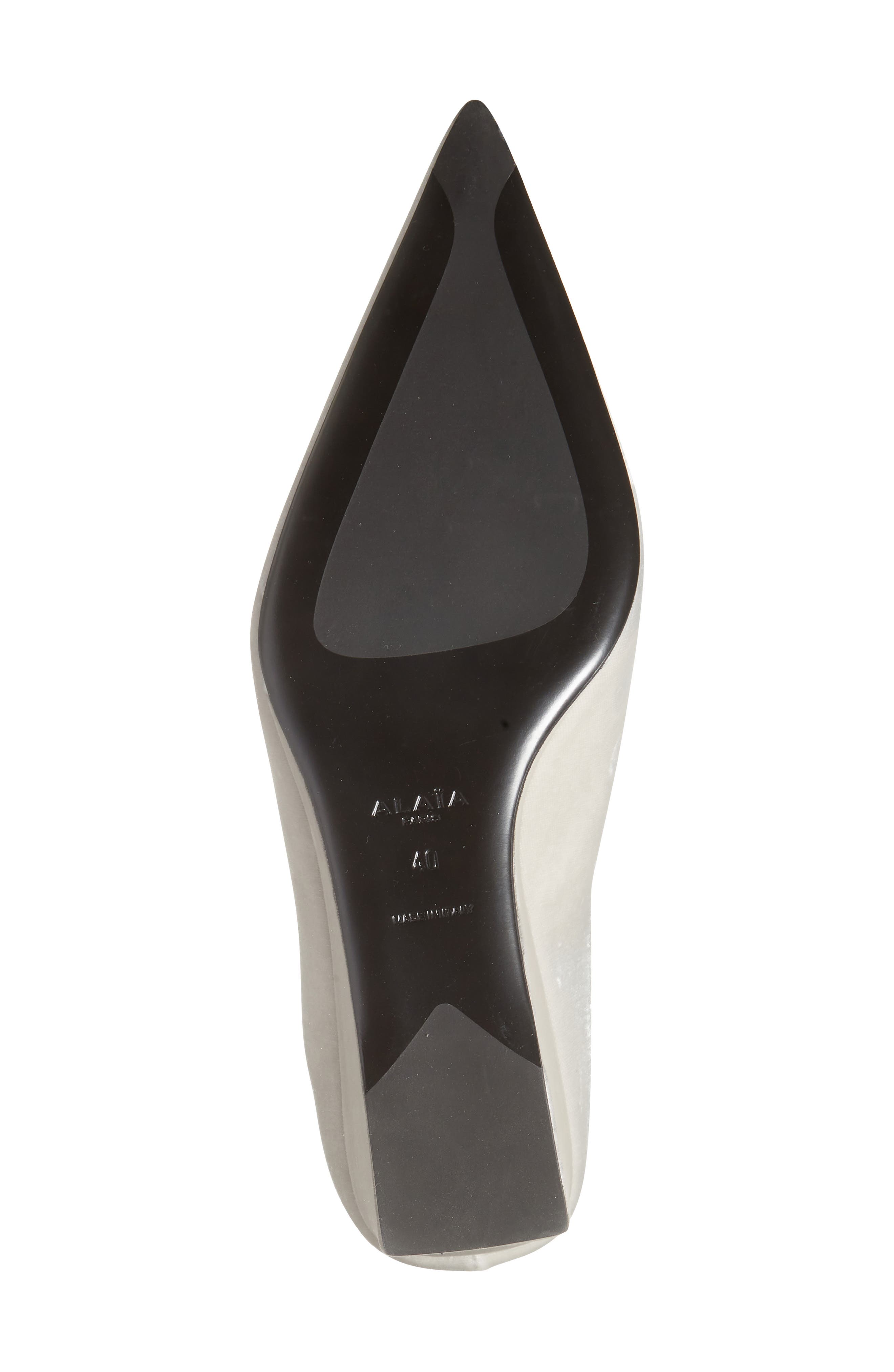Cube Pointed Toe Wedge Mule, Alternate, color, ARGENT