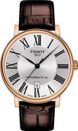 Tissot T-Classic Carson Powermatic 80 Leather Strap Watch, 40mm