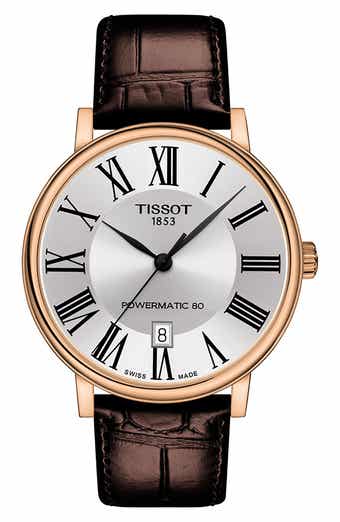 Tissot T-Classic Carson Powermatic 80 Leather Strap Watch, 40mm