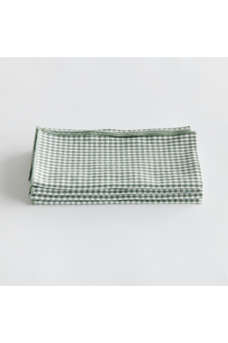 18" Vibrant Green Plaid Cotton Dinner Napkins Set of 4 for Dining & Table Decor, Alternate, color, Green