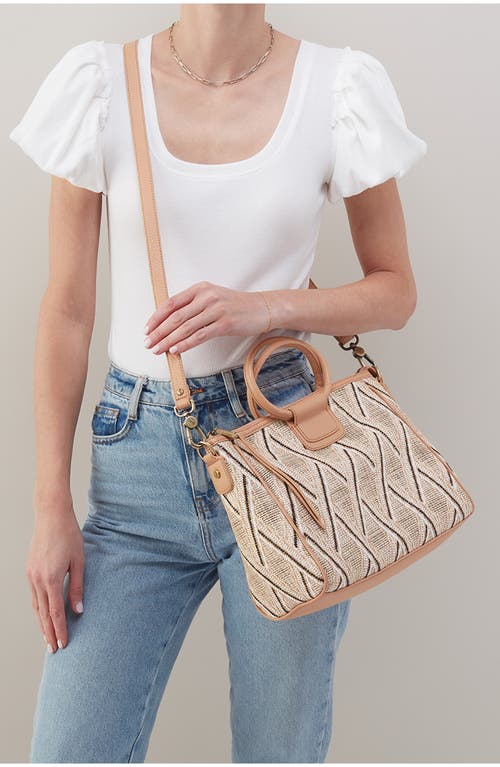 Hobo Medium Sheila Raffia Satchel In Cream Raffia