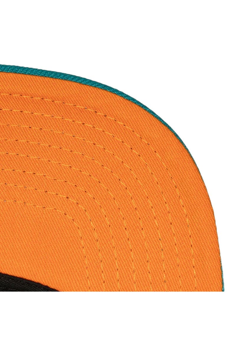 Mitchell & Ness Men's Mitchell & Ness Black/Teal Boston Red Sox Citrus Cooler Snapback Hat, Alternate, color, Black