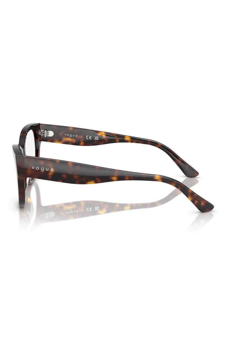 53mm Cat Eye Optical Glasses, Alternate, color, DARK HAVANA