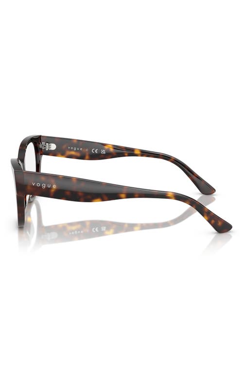 Vogue 51mm Cat Eye Optical Glasses In Dark Havana