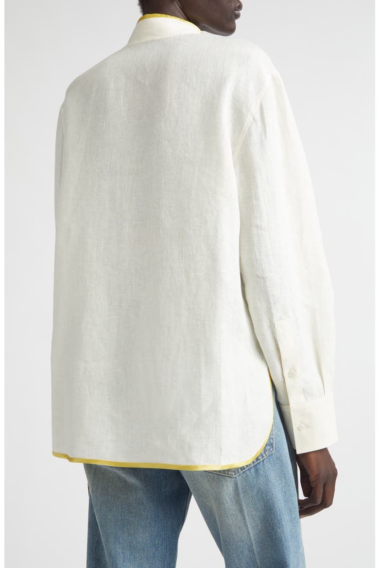 Floral Embroidered Linen Button-Up Shirt, Alternate, color, IVORY/ MULTI