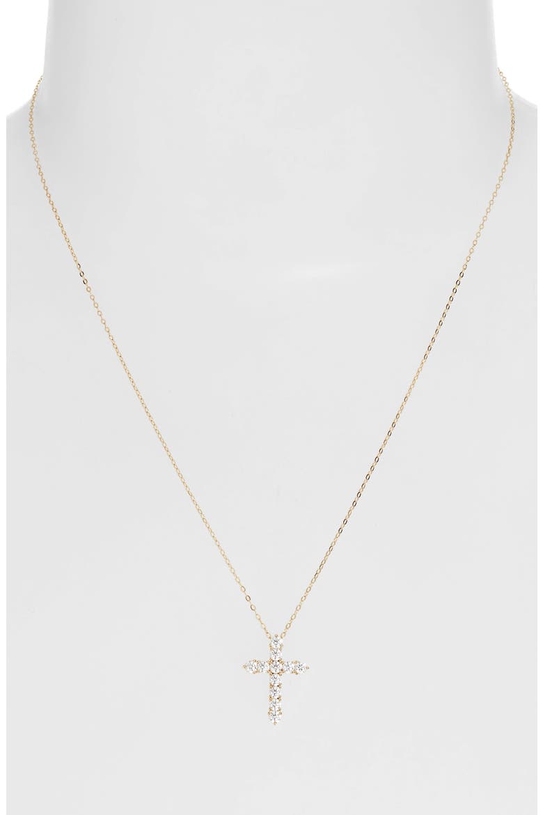 Cross Pendant Necklace, Alternate, color, GOLD