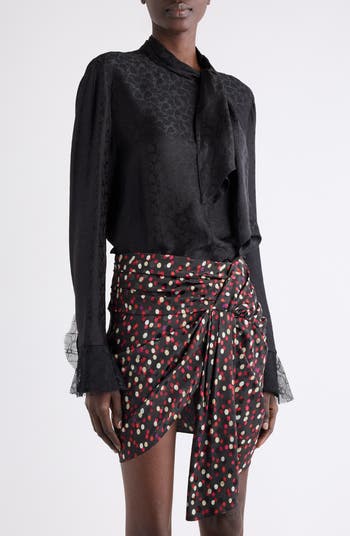 Isabel Marant Raphaella Paisley Tie Neck Top | Nordstrom